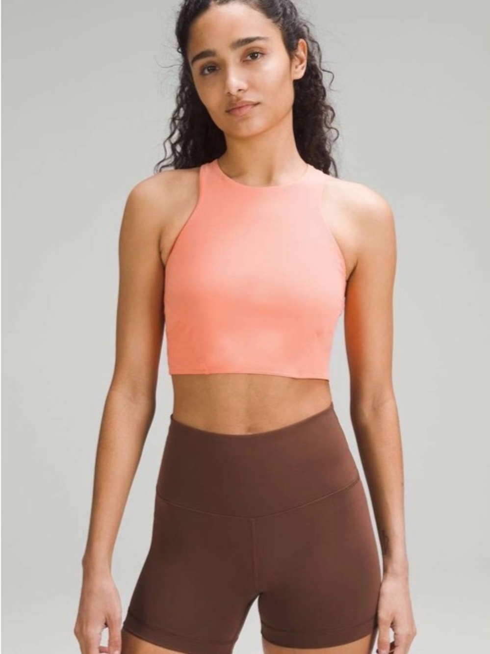 Lululemon Mesh Back Train Bra Sunny Coral Womens Sports Bra Size 10